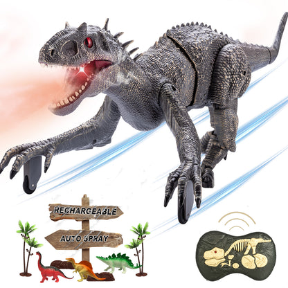 Remote Control Dinosaur Jurassic T Rex Toys for Boys Spray Tyrannosaurus Rex