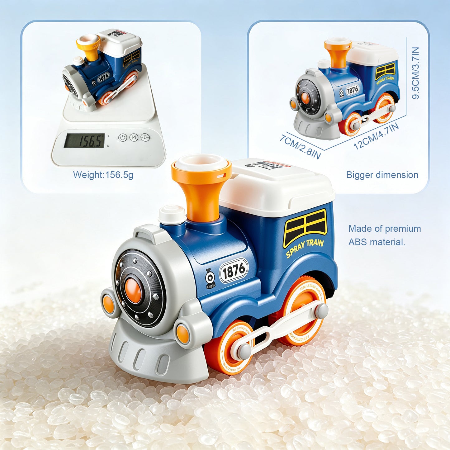 Remote Control Train Set for Kids w/Steam, Music & Lights Choo Choo Train for Toddlers, Electric Train Set with Tracks, Magnetic Connection Train Toys Christmas Birthday Gifts for Boys Girls 3 4 5 6+