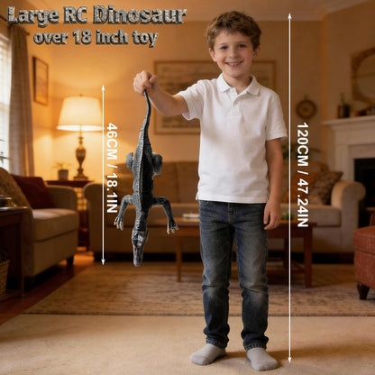 Remote Control Dinosaur Toys for Boys Electronic RC Spray Raptor Toy Walking Roaring Jurassic Spinosaurus Realistic 18.1" Dino Rechargeable Birthday Gift for Kids