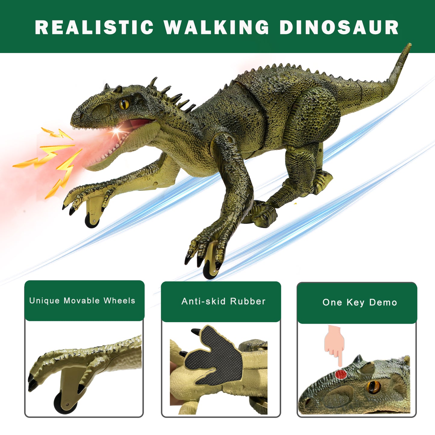 Remote Control Dinosaur Jurassic T Rex Toys for Boys Spray Tyrannosaurus Rex