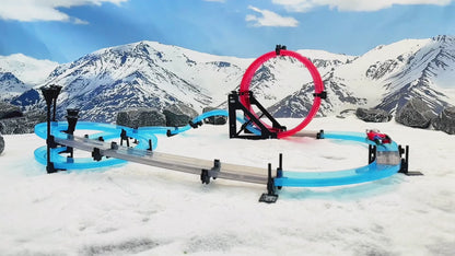 Slot Car Race Track Sets Electric Remote Control Car for Kids Rechargable Magnetic Attraction Cars High-Speed Racing Game Circular Overpass Track Gifts Birthday Toys for Boys Kids Age 6 7 8-12